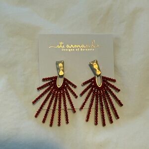 St. Armand’s Sunburst Earrings Coral